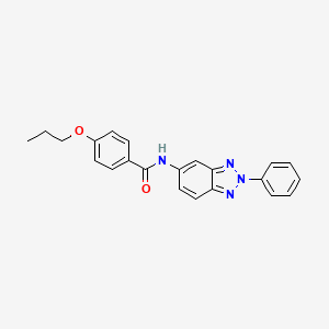 molecular formula C22H20N4O2 B5246261 N-(2-phenyl-2H-benzotriazol-5-yl)-4-propoxybenzamide 