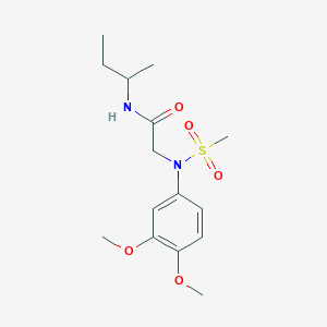 N-butan-2-yl-2-(3,4-dimethoxy-N-methylsulfonylanilino)acetamide