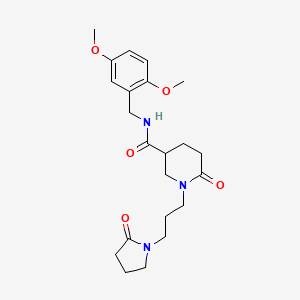 N-(2,5-dimethoxybenzyl)-6-oxo-1-[3-(2-oxo-1-pyrrolidinyl)propyl]-3-piperidinecarboxamide