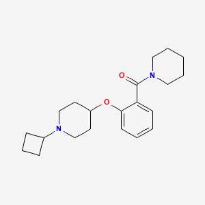 molecular formula C21H30N2O2 B5246293 1-cyclobutyl-4-[2-(1-piperidinylcarbonyl)phenoxy]piperidine 