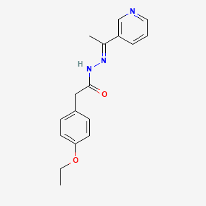 molecular formula C17H19N3O2 B5246301 2-(4-ethoxyphenyl)-N'-[1-(3-pyridinyl)ethylidene]acetohydrazide 