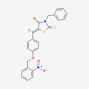 3-benzyl-5-{4-[(2-nitrobenzyl)oxy]benzylidene}-2-thioxo-1,3-thiazolidin-4-one