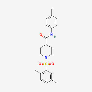 molecular formula C21H26N2O3S B5246329 1-(2,5-dimethylphenyl)sulfonyl-N-(4-methylphenyl)piperidine-4-carboxamide 