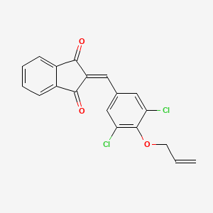 molecular formula C19H12Cl2O3 B5246349 2-[3,5-dichloro-4-(prop-2-en-1-yloxy)benzylidene]-1H-indene-1,3(2H)-dione 