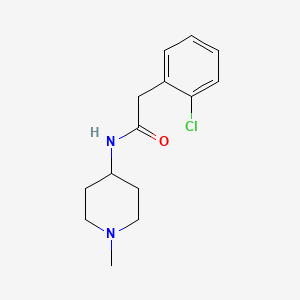 molecular formula C14H19ClN2O B5246359 2-(2-chlorophenyl)-N-(1-methylpiperidin-4-yl)acetamide 