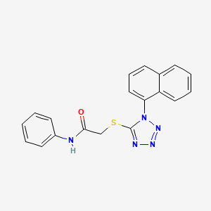 molecular formula C19H15N5OS B5246366 2-{[1-(1-naphthyl)-1H-tetrazol-5-yl]thio}-N-phenylacetamide 