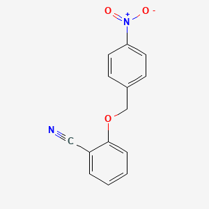 molecular formula C14H10N2O3 B5246374 2-[(4-Nitrophenyl)methoxy]benzonitrile 