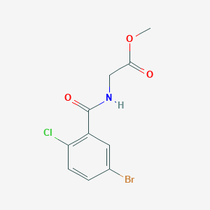 molecular formula C10H9BrClNO3 B5246377 methyl 2-[(5-bromo-2-chlorobenzoyl)amino]acetate 