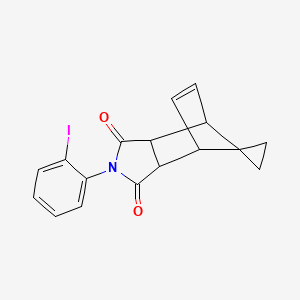 molecular formula C17H14INO2 B5246387 2-(2-iodophenyl)-3a,4,7,7a-tetrahydro-1H-spiro[2-aza-4,7-methanoisoindole-8,1'-cyclopropane]-1,3(2H)-dione 