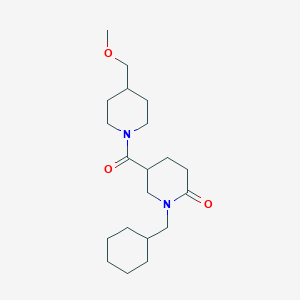 1-(Cyclohexylmethyl)-5-[4-(methoxymethyl)piperidine-1-carbonyl]piperidin-2-one