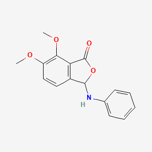 molecular formula C16H15NO4 B5246414 3-anilino-6,7-dimethoxy-2-benzofuran-1(3H)-one 