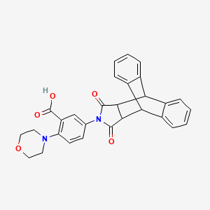 molecular formula C29H24N2O5 B5246431 5-(16,18-dioxo-17-azapentacyclo[6.6.5.0~2,7~.0~9,14~.0~15,19~]nonadeca-2,4,6,9,11,13-hexaen-17-yl)-2-(4-morpholinyl)benzoic acid 