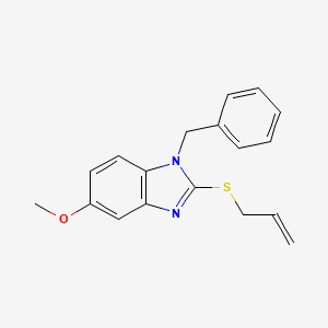 molecular formula C18H18N2OS B5246446 1-Benzyl-5-methoxy-2-prop-2-enylsulfanylbenzimidazole 