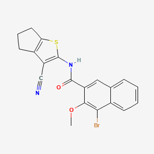 4-bromo-N-(3-cyano-5,6-dihydro-4H-cyclopenta[b]thien-2-yl)-3-methoxy-2-naphthamide