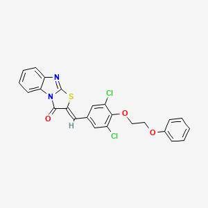 (2Z)-2-[3,5-dichloro-4-(2-phenoxyethoxy)benzylidene][1,3]thiazolo[3,2-a]benzimidazol-3(2H)-one