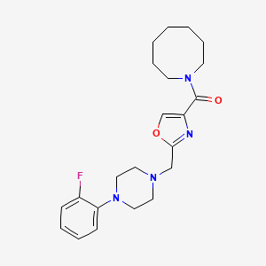 molecular formula C22H29FN4O2 B5246503 1-[(2-{[4-(2-fluorophenyl)-1-piperazinyl]methyl}-1,3-oxazol-4-yl)carbonyl]azocane 