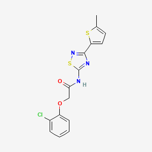 2-(2-chlorophenoxy)-N-[3-(5-methylthiophen-2-yl)-1,2,4-thiadiazol-5-yl]acetamide