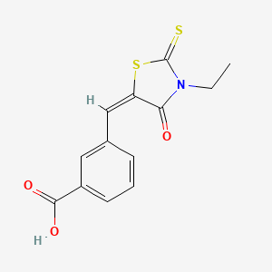 molecular formula C13H11NO3S2 B5246544 3-[(3-ethyl-4-oxo-2-thioxo-1,3-thiazolidin-5-ylidene)methyl]benzoic acid 