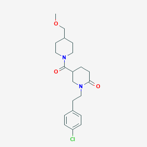 molecular formula C21H29ClN2O3 B5246562 1-[2-(4-chlorophenyl)ethyl]-5-{[4-(methoxymethyl)-1-piperidinyl]carbonyl}-2-piperidinone 