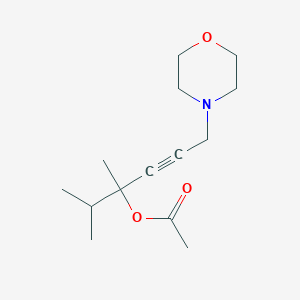 molecular formula C14H23NO3 B5246592 (2,3-Dimethyl-6-morpholin-4-ylhex-4-yn-3-yl) acetate 