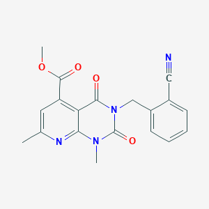 METHYL 3-[(2-CYANOPHENYL)METHYL]-1,7-DIMETHYL-2,4-DIOXO-1H,2H,3H,4H-PYRIDO[2,3-D]PYRIMIDINE-5-CARBOXYLATE