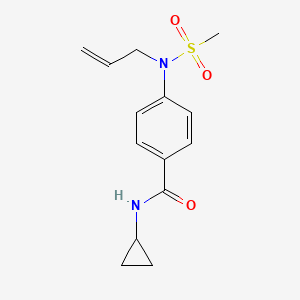 molecular formula C14H18N2O3S B5246605 4-[allyl(methylsulfonyl)amino]-N-cyclopropylbenzamide 