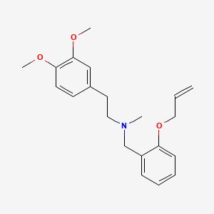 2-(3,4-dimethoxyphenyl)-N-methyl-N-[(2-prop-2-enoxyphenyl)methyl]ethanamine