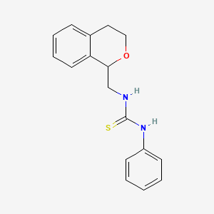 molecular formula C17H18N2OS B5246626 1-(3,4-dihydro-1H-isochromen-1-ylmethyl)-3-phenylthiourea 