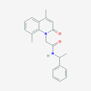 2-(4,8-dimethyl-2-oxoquinolin-1-yl)-N-(1-phenylethyl)acetamide