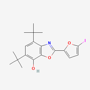 molecular formula C19H22INO3 B5246657 4,6-di-tert-butyl-2-(5-iodo-2-furyl)-1,3-benzoxazol-7-ol 