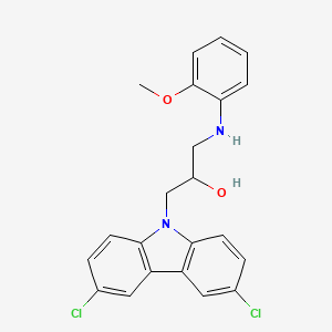 molecular formula C22H20Cl2N2O2 B5246664 1-(3,6-Dichloro-carbazol-9-yl)-3-(2-methoxy-phenylamino)-propan-2-ol 