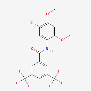 molecular formula C17H12ClF6NO3 B5246669 N-(5-chloro-2,4-dimethoxyphenyl)-3,5-bis(trifluoromethyl)benzamide 