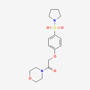 1-Morpholin-4-yl-2-(4-pyrrolidin-1-ylsulfonylphenoxy)ethanone