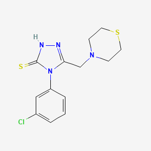 4-(3-chlorophenyl)-5-(4-thiomorpholinylmethyl)-2,4-dihydro-3H-1,2,4-triazole-3-thione