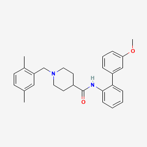 1-(2,5-dimethylbenzyl)-N-(3'-methoxy-2-biphenylyl)-4-piperidinecarboxamide