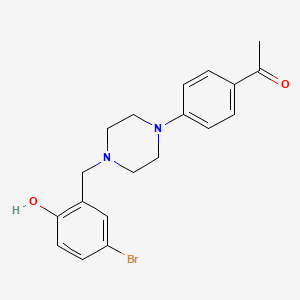 1-{4-[4-(5-bromo-2-hydroxybenzyl)-1-piperazinyl]phenyl}ethanone