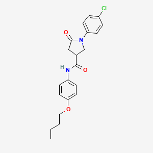 N-(4-butoxyphenyl)-1-(4-chlorophenyl)-5-oxopyrrolidine-3-carboxamide