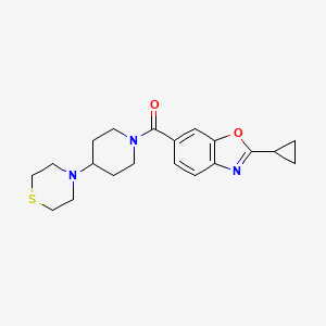 2-cyclopropyl-6-{[4-(4-thiomorpholinyl)-1-piperidinyl]carbonyl}-1,3-benzoxazole