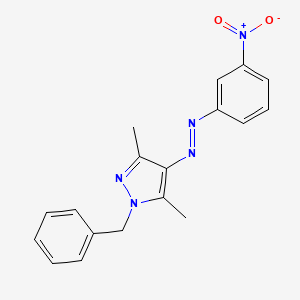 (1-Benzyl-3,5-dimethylpyrazol-4-yl)-(3-nitrophenyl)diazene