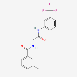 molecular formula C17H15F3N2O2 B5246885 3-methyl-N-(2-oxo-2-{[3-(trifluoromethyl)phenyl]amino}ethyl)benzamide 