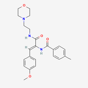 molecular formula C24H29N3O4 B5246899 N-[2-(4-methoxyphenyl)-1-({[2-(4-morpholinyl)ethyl]amino}carbonyl)vinyl]-4-methylbenzamide 