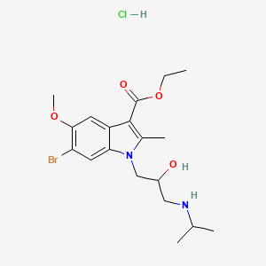 Ethyl 6-bromo-1-[2-hydroxy-3-(propan-2-ylamino)propyl]-5-methoxy-2-methylindole-3-carboxylate;hydrochloride