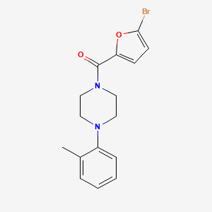 molecular formula C16H17BrN2O2 B5246916 (5-BROMO-2-FURYL)[4-(2-METHYLPHENYL)PIPERAZINO]METHANONE CAS No. 959246-86-7