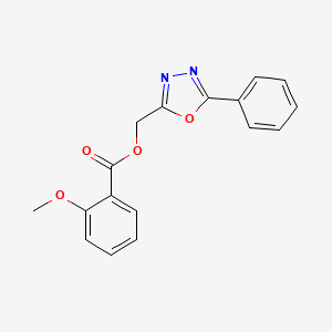 (5-phenyl-1,3,4-oxadiazol-2-yl)methyl 2-methoxybenzoate