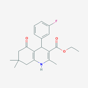 Ethyl 4-(3-fluorophenyl)-2,7,7-trimethyl-5-oxo-1,4,5,6,7,8-hexahydroquinoline-3-carboxylate