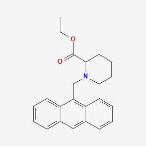 molecular formula C23H25NO2 B5246960 Ethyl 1-(anthracen-9-ylmethyl)piperidine-2-carboxylate 