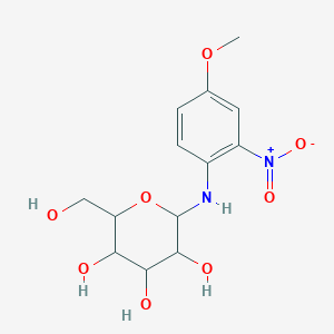 molecular formula C13H18N2O8 B5246987 2-(Hydroxymethyl)-6-(4-methoxy-2-nitroanilino)oxane-3,4,5-triol 