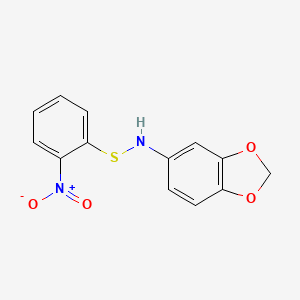 molecular formula C13H10N2O4S B5246993 5-{[(2-nitrophenyl)thio]amino}-1,3-benzodioxole 