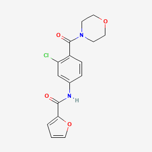 molecular formula C16H15ClN2O4 B5246995 N-[3-chloro-4-(morpholine-4-carbonyl)phenyl]furan-2-carboxamide 