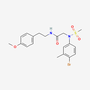 molecular formula C19H23BrN2O4S B5246997 N~2~-(4-bromo-3-methylphenyl)-N~1~-[2-(4-methoxyphenyl)ethyl]-N~2~-(methylsulfonyl)glycinamide 